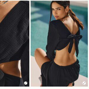 New Anthropologie Peixoto Serena Dress $198 SMALL Black